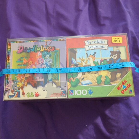 Vintage Sure-Lox Barney Doodlebops & Franklin Benjamin Puzzles New Never Used - Picture 13 of 16